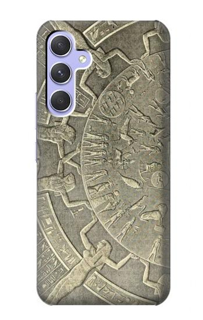 W3396 Dendera Zodiac Ancient Egypt Hülle Schutzhülle Taschen und Leder Flip für Samsung Galaxy A54 5G