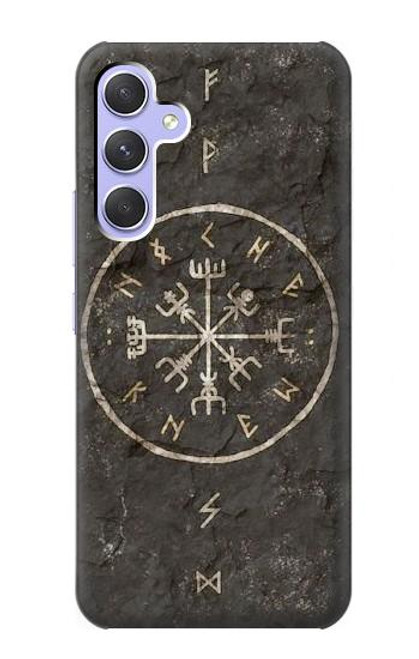 W3413 Norse Ancient Viking Symbol Hülle Schutzhülle Taschen und Leder Flip für Samsung Galaxy A54 5G