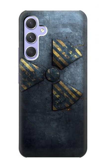 W3438 Danger Radioactive Hülle Schutzhülle Taschen und Leder Flip für Samsung Galaxy A54 5G