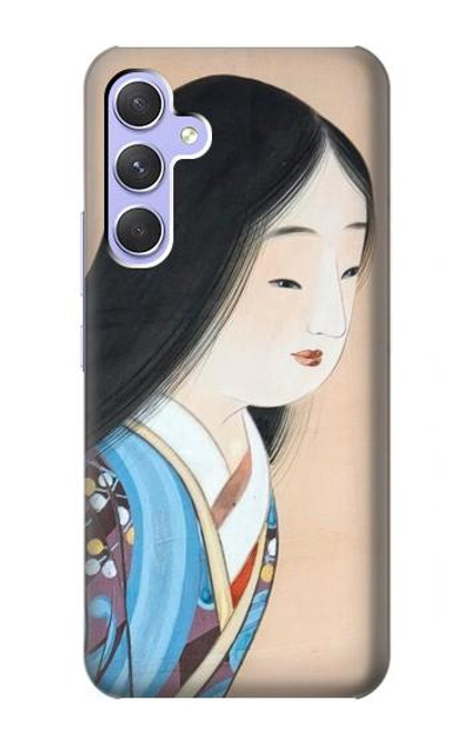 W3483 Japan Beauty Kimono Hülle Schutzhülle Taschen und Leder Flip für Samsung Galaxy A54 5G