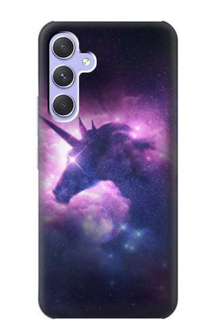 W3538 Unicorn Galaxy Hülle Schutzhülle Taschen und Leder Flip für Samsung Galaxy A54 5G