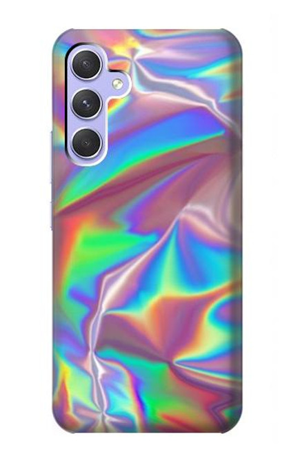 W3597 Holographic Photo Printed Hülle Schutzhülle Taschen und Leder Flip für Samsung Galaxy A54 5G