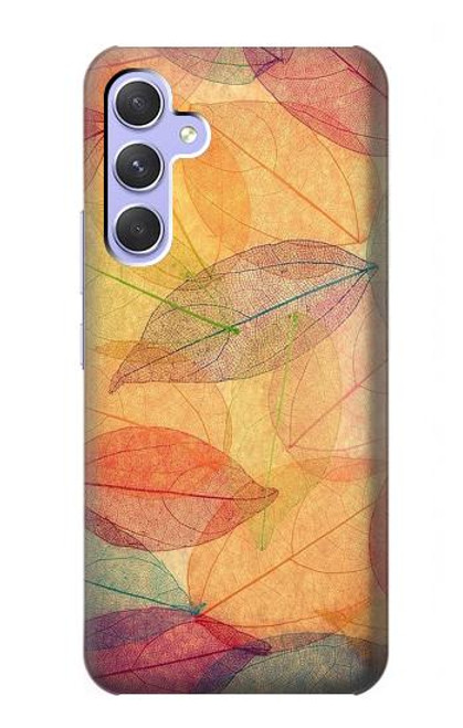 W3686 Fall Season Leaf Autumn Hülle Schutzhülle Taschen und Leder Flip für Samsung Galaxy A54 5G