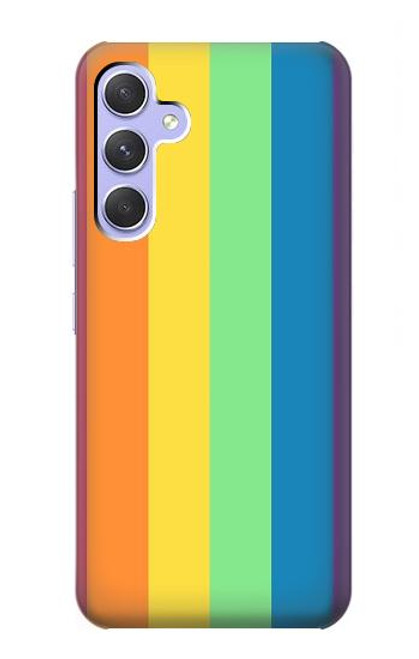 W3699 LGBT Pride Hülle Schutzhülle Taschen und Leder Flip für Samsung Galaxy A54 5G