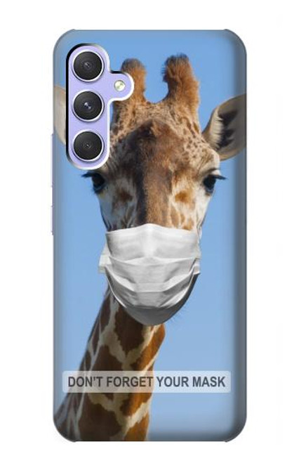 W3806 Funny Giraffe Hülle Schutzhülle Taschen und Leder Flip für Samsung Galaxy A54 5G