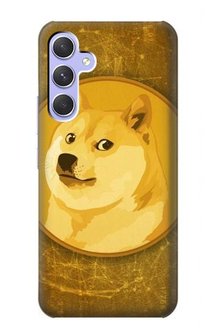 W3826 Dogecoin Shiba Hülle Schutzhülle Taschen und Leder Flip für Samsung Galaxy A54 5G