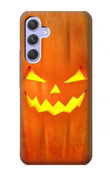 W3828 Pumpkin Halloween Hülle Schutzhülle Taschen und Leder Flip für Samsung Galaxy A54 5G
