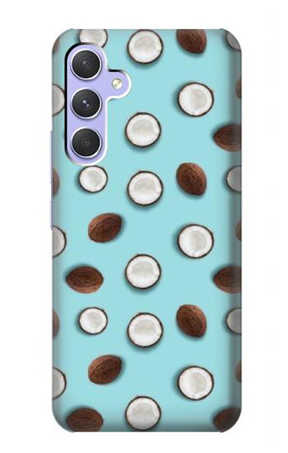 W3860 Coconut Dot Pattern Hülle Schutzhülle Taschen und Leder Flip für Samsung Galaxy A54 5G