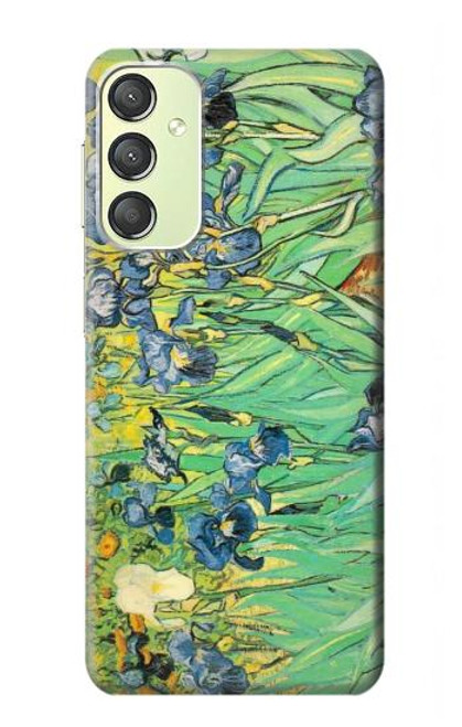 W0210 Van Gogh Irises Hülle Schutzhülle Taschen und Leder Flip für Samsung Galaxy A24 4G