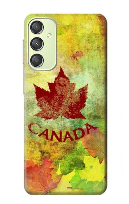 W2523 Canada Autumn Maple Leaf Hülle Schutzhülle Taschen und Leder Flip für Samsung Galaxy A24 4G