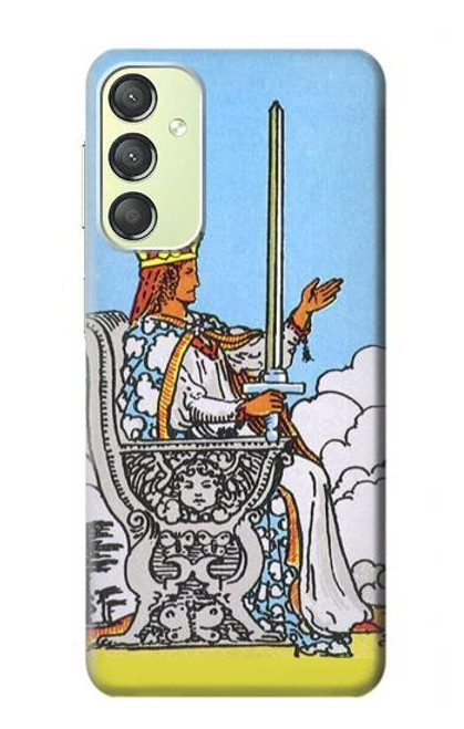 W3068 Tarot Card Queen of Swords Hülle Schutzhülle Taschen und Leder Flip für Samsung Galaxy A24 4G