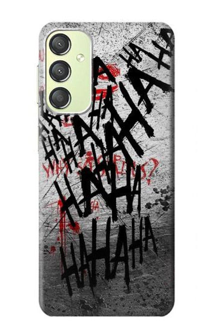 W3073 Joker Hahaha Blood Splash Hülle Schutzhülle Taschen und Leder Flip für Samsung Galaxy A24 4G