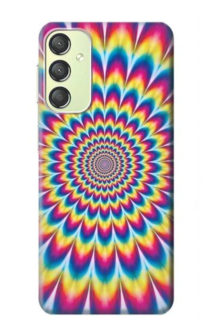 W3162 Colorful Psychedelic Hülle Schutzhülle Taschen und Leder Flip für Samsung Galaxy A24 4G