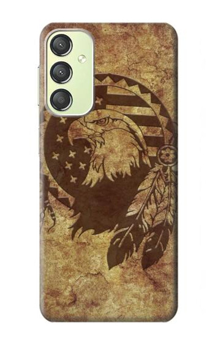 W3378 Native American Hülle Schutzhülle Taschen und Leder Flip für Samsung Galaxy A24 4G