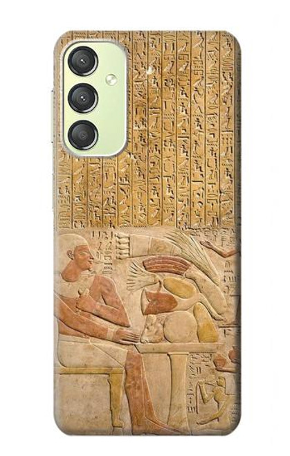W3398 Egypt Stela Mentuhotep Hülle Schutzhülle Taschen und Leder Flip für Samsung Galaxy A24 4G