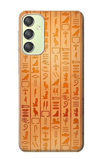 W3440 Egyptian Hieroglyphs Hülle Schutzhülle Taschen und Leder Flip für Samsung Galaxy A24 4G