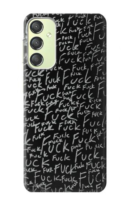 W3478 Funny Words Blackboard Hülle Schutzhülle Taschen und Leder Flip für Samsung Galaxy A24 4G