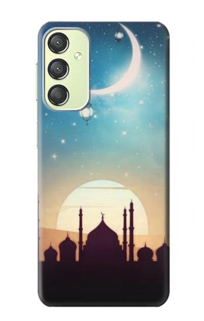 W3502 Islamic Sunset Hülle Schutzhülle Taschen und Leder Flip für Samsung Galaxy A24 4G