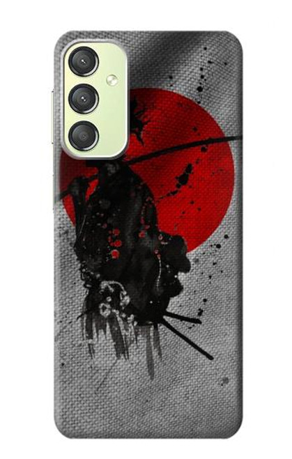 W3517 Japan Flag Samurai Hülle Schutzhülle Taschen und Leder Flip für Samsung Galaxy A24 4G