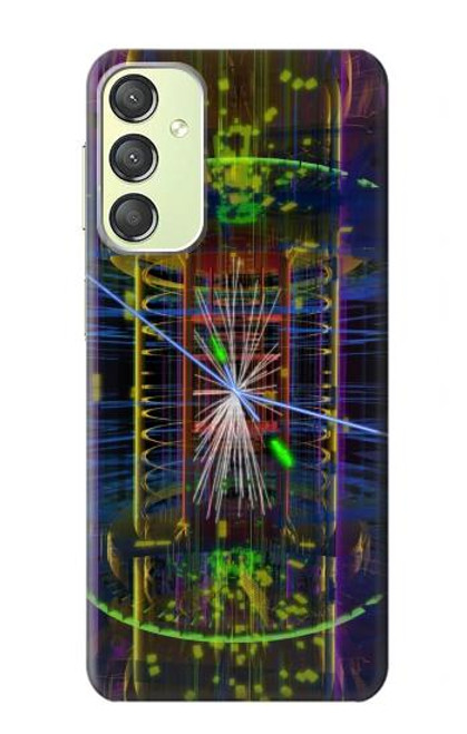 W3545 Quantum Particle Collision Hülle Schutzhülle Taschen und Leder Flip für Samsung Galaxy A24 4G