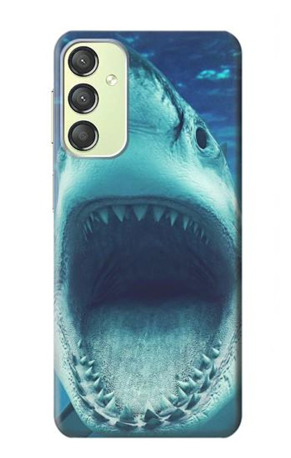 W3548 Tiger Shark Hülle Schutzhülle Taschen und Leder Flip für Samsung Galaxy A24 4G