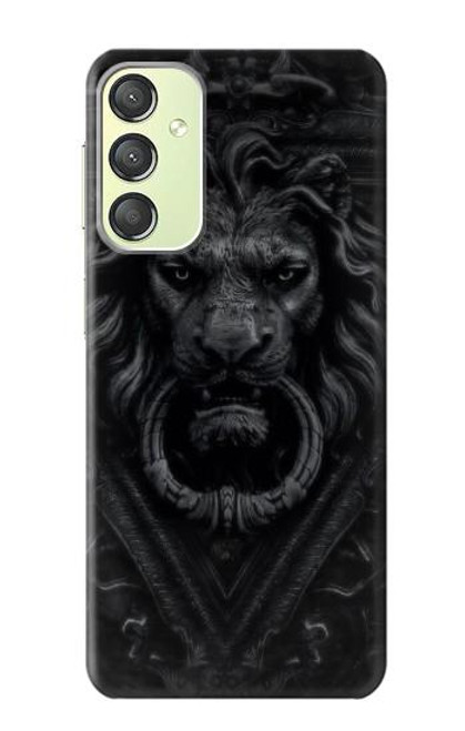 W3619 Dark Gothic Lion Hülle Schutzhülle Taschen und Leder Flip für Samsung Galaxy A24 4G