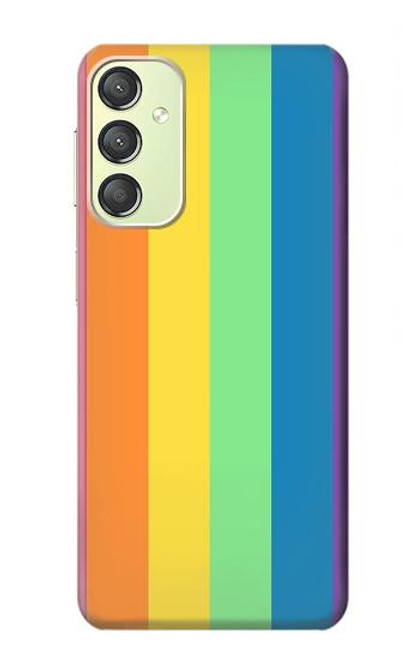 W3699 LGBT Pride Hülle Schutzhülle Taschen und Leder Flip für Samsung Galaxy A24 4G