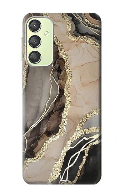 W3700 Marble Gold Graphic Printed Hülle Schutzhülle Taschen und Leder Flip für Samsung Galaxy A24 4G