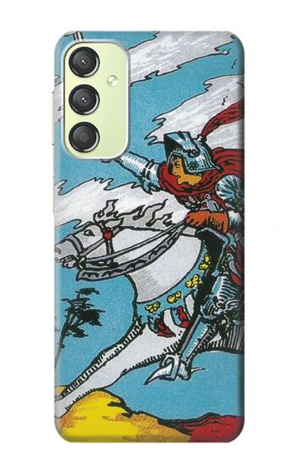W3731 Tarot Card Knight of Swords Hülle Schutzhülle Taschen und Leder Flip für Samsung Galaxy A24 4G