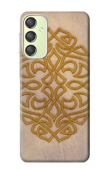 W3796 Celtic Knot Hülle Schutzhülle Taschen und Leder Flip für Samsung Galaxy A24 4G