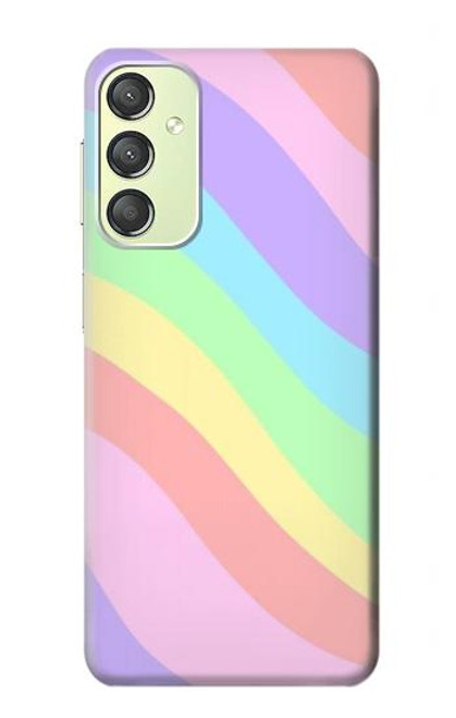 W3810 Pastel Unicorn Summer Wave Hülle Schutzhülle Taschen und Leder Flip für Samsung Galaxy A24 4G