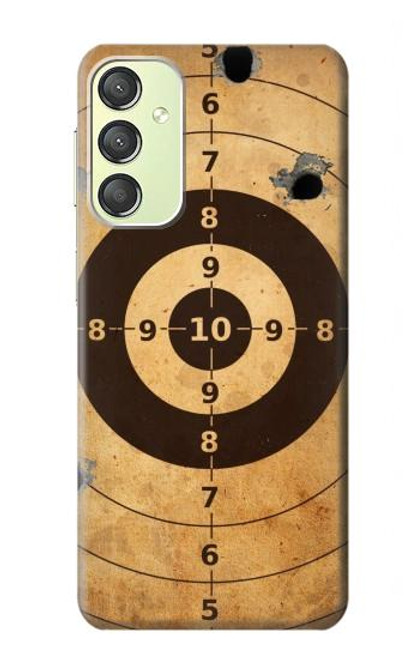 W3894 Paper Gun Shooting Target Hülle Schutzhülle Taschen und Leder Flip für Samsung Galaxy A24 4G