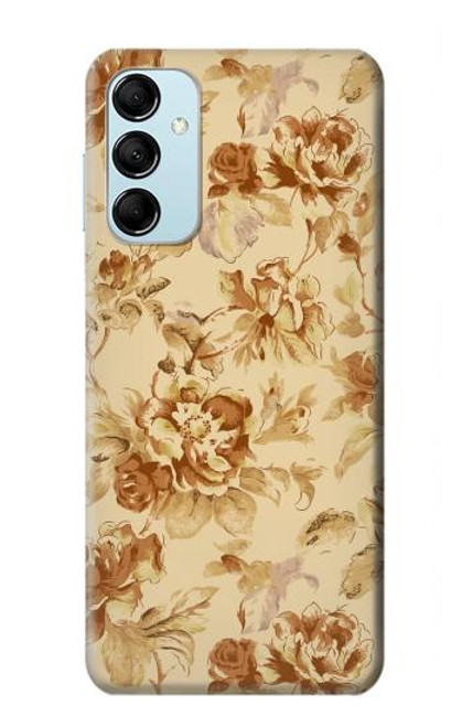 W2180 Flower Floral Vintage Pattern Hülle Schutzhülle Taschen und Leder Flip für Samsung Galaxy M14