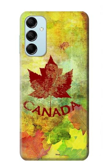 W2523 Canada Autumn Maple Leaf Hülle Schutzhülle Taschen und Leder Flip für Samsung Galaxy M14