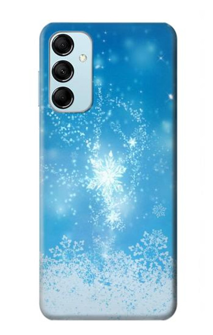 W2923 Frozen Snow Spell Magic Hülle Schutzhülle Taschen und Leder Flip für Samsung Galaxy M14