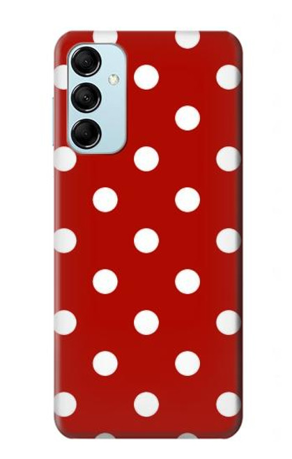 W2951 Red Polka Dots Hülle Schutzhülle Taschen und Leder Flip für Samsung Galaxy M14
