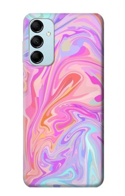 W3444 Digital Art Colorful Liquid Hülle Schutzhülle Taschen und Leder Flip für Samsung Galaxy M14