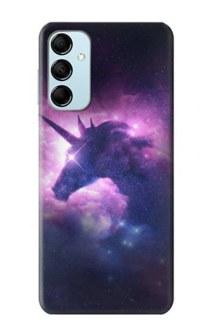 W3538 Unicorn Galaxy Hülle Schutzhülle Taschen und Leder Flip für Samsung Galaxy M14