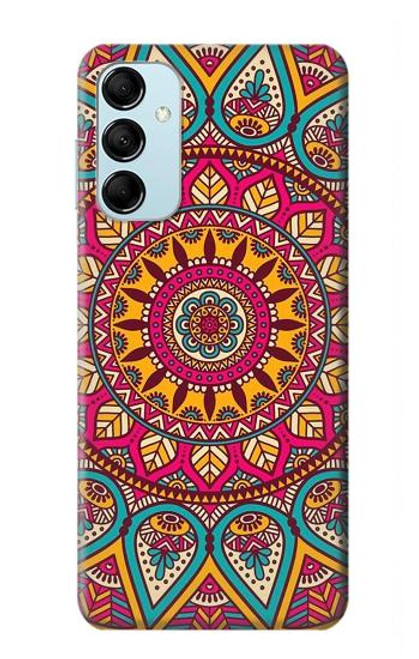 W3694 Hippie Art Pattern Hülle Schutzhülle Taschen und Leder Flip für Samsung Galaxy M14