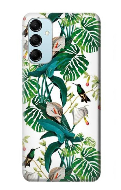 W3697 Leaf Life Birds Hülle Schutzhülle Taschen und Leder Flip für Samsung Galaxy M14
