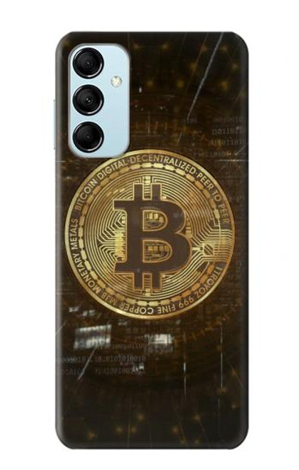 W3798 Cryptocurrency Bitcoin Hülle Schutzhülle Taschen und Leder Flip für Samsung Galaxy M14