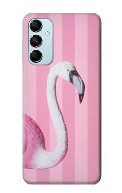 W3805 Flamingo Pink Pastel Hülle Schutzhülle Taschen und Leder Flip für Samsung Galaxy M14