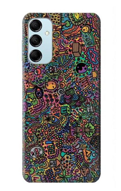 W3815 Psychedelic Art Hülle Schutzhülle Taschen und Leder Flip für Samsung Galaxy M14