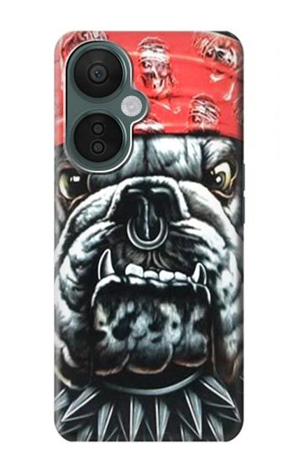 W0100 Bulldog American Football Hülle Schutzhülle Taschen und Leder Flip für OnePlus Nord CE 3 Lite, Nord N30 5G