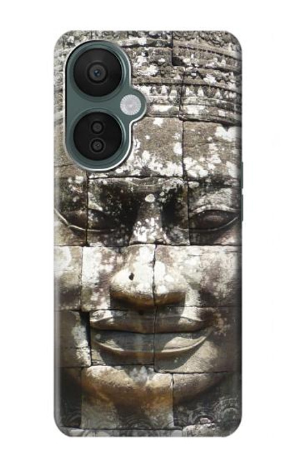 W0314 Ancient Cambodian Buddhism Hülle Schutzhülle Taschen und Leder Flip für OnePlus Nord CE 3 Lite, Nord N30 5G