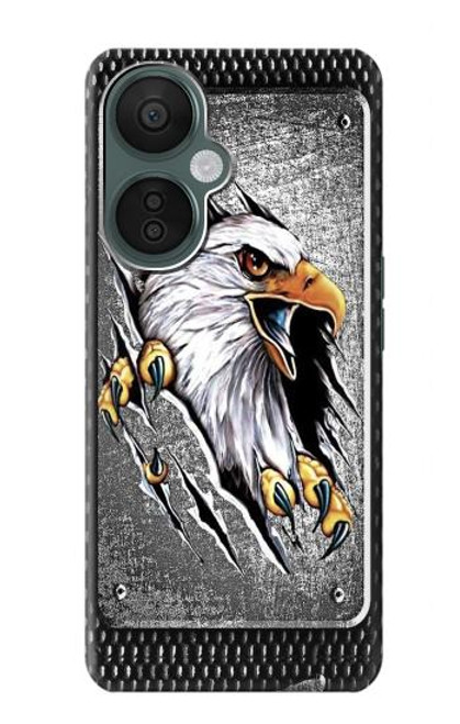 W0855 Eagle Metal Hülle Schutzhülle Taschen und Leder Flip für OnePlus Nord CE 3 Lite, Nord N30 5G