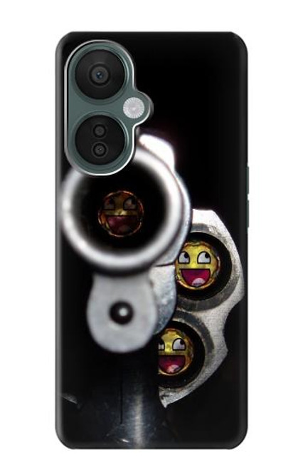 W1109 Smile Bullet Gun Hülle Schutzhülle Taschen und Leder Flip für OnePlus Nord CE 3 Lite, Nord N30 5G