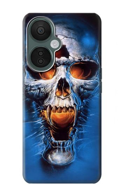 W1462 Vampire Skull Hülle Schutzhülle Taschen und Leder Flip für OnePlus Nord CE 3 Lite, Nord N30 5G