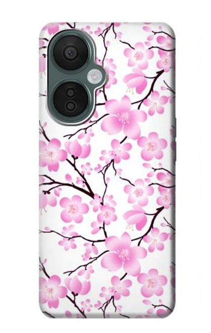 W1972 Sakura Cherry Blossoms Hülle Schutzhülle Taschen und Leder Flip für OnePlus Nord CE 3 Lite, Nord N30 5G