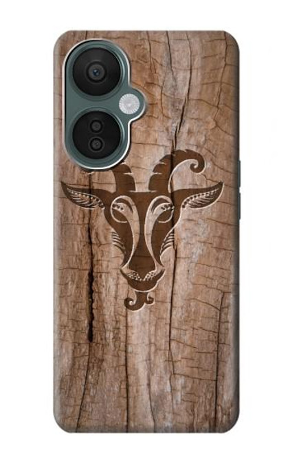 W2183 Goat Wood Graphic Printed Hülle Schutzhülle Taschen und Leder Flip für OnePlus Nord CE 3 Lite, Nord N30 5G